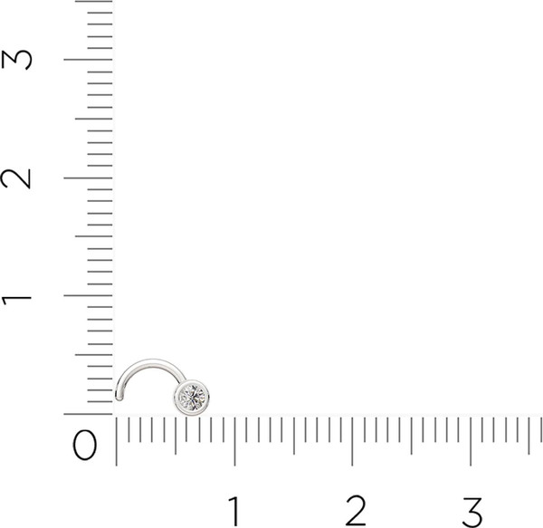 Изображение товара Пирсинг из серебра ZORKA 0710020 (с фианитом)