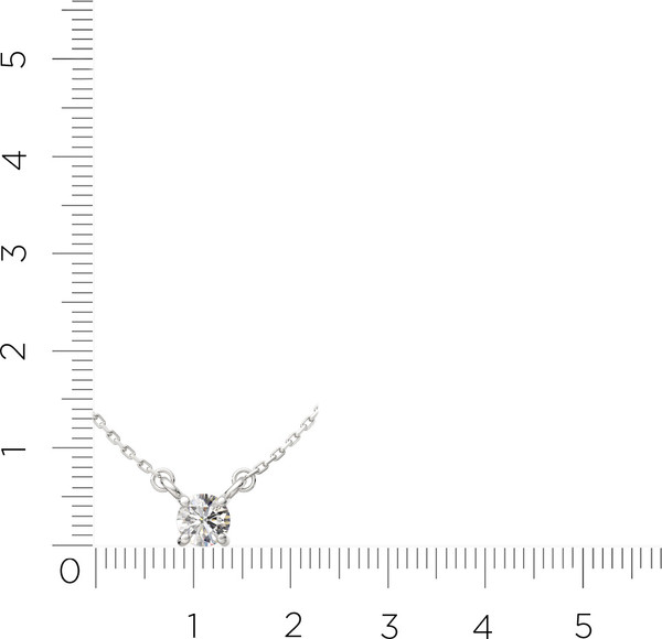 Изображение товара Колье из серебра ZORKA 0550235 (40см, с фианитом)