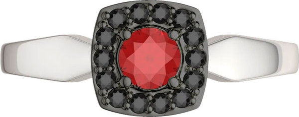 Изображение товара Кольцо из серебра ZORKA 02S5046 (р.17.5, гранат и наношпинель)