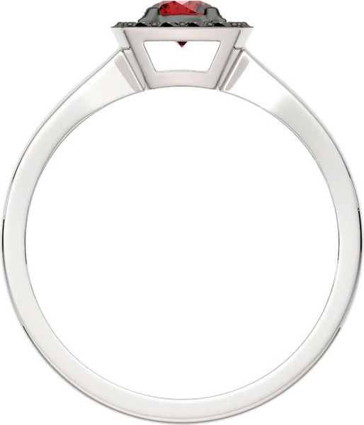 Изображение товара Кольцо из серебра ZORKA 02S5046 (р.17.5, гранат и наношпинель)