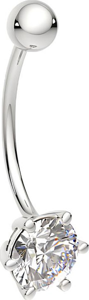 Изображение товара Пирсинг из серебра ZORKA 0710015.ZZ (с фианитом)
