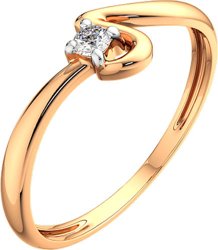 Изображение товара Кольцо из розового золота ZORKA 2101026.14K.R.ZZ (р.16.5, с фианитом)