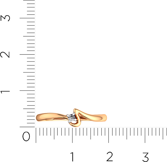 Изображение товара Кольцо из розового золота ZORKA 2101026.14K.R.ZZ (р.16.5, с фианитом)