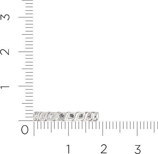 Изображение товара Кольцо венчальное из серебра ZORKA 0210088.REL (р.17.5, с фианитами)