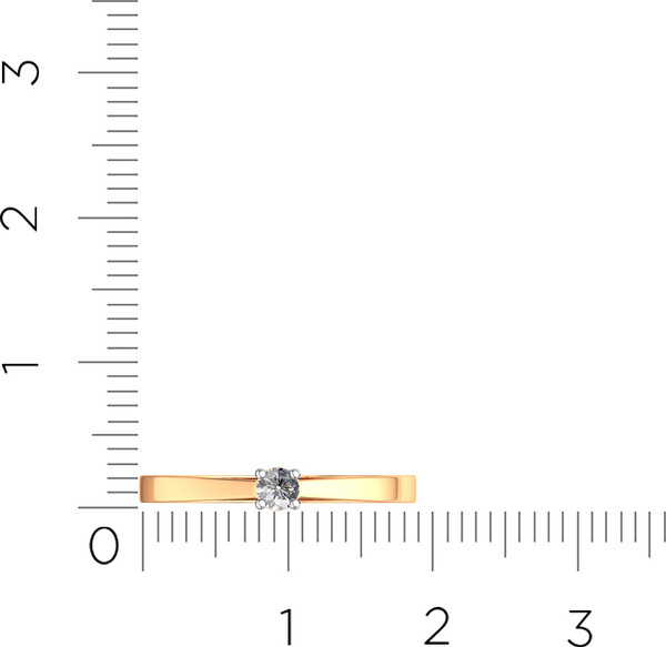 Изображение товара Кольцо из розового золота ZORKA 2101132.14K.R.ZZ (р.16, с фианитом)