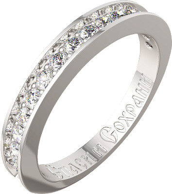 Изображение товара Кольцо венчальное из серебра ZORKA 0210245.REL (р.18, с фианитами)