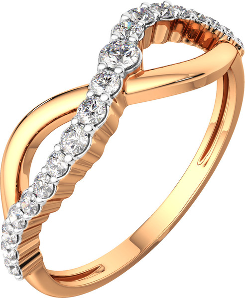 Изображение товара Кольцо из розового золота ZORKA 2101659.14K.R.ZZ (р.17, с фианитами)