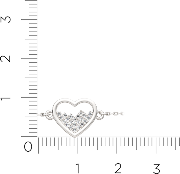 Изображение товара Браслет из серебра ZORKA 0640097 (18см, с фианитами)