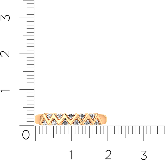 Изображение товара Кольцо из розового золота ZORKA 210924.14K.R.ZZ (р.17.5, с фианитами)