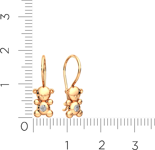 Изображение товара Серьги из розового золота ZORKA 310253 (с фианитами)