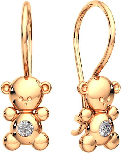 Изображение товара Серьги из розового золота ZORKA 310253 (с фианитами)