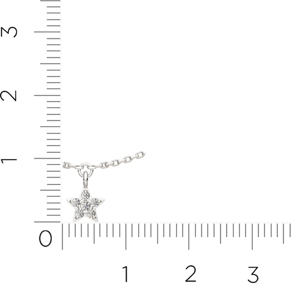 Изображение товара Колье из серебра ZORKA 0550167 (36см, с фианитами)