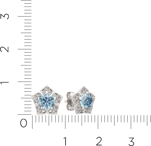 Изображение товара Серьги из серебра ZORKA 03S4029.ZZ (с топазами и фианитами)