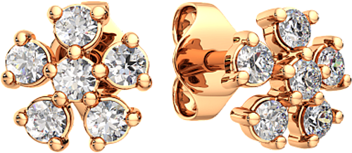 Изображение товара Серьги из розового золота ZORKA 310102/1 (с фианитами)
