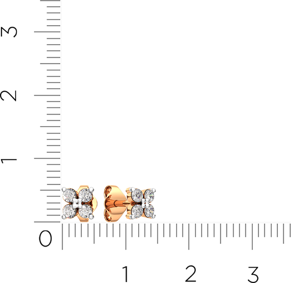 Изображение товара Серьги из розового золота ZORKA 3101046.14K.R.ZZ (с фианитами)