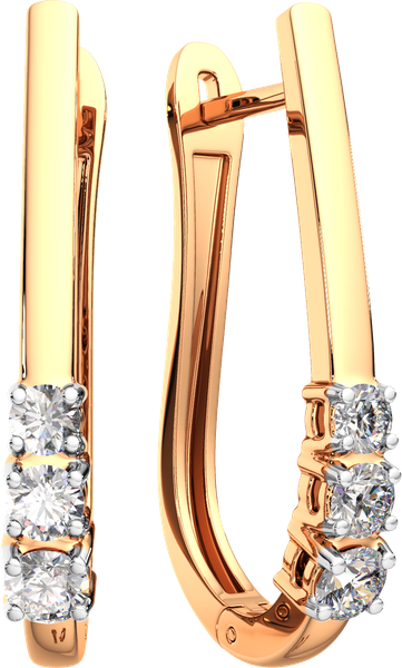 Изображение товара Серьги из розового золота ZORKA 3101140.14K.R.ZZ (с фианитами)