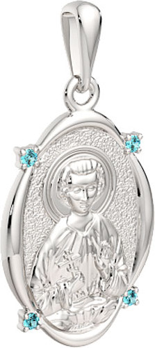 Изображение товара Подвеска из серебра ZORKA 0440216.REL (с религиозным изображением и фианитами)
