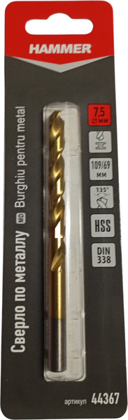Изображение товара Сверло Hammer 44367