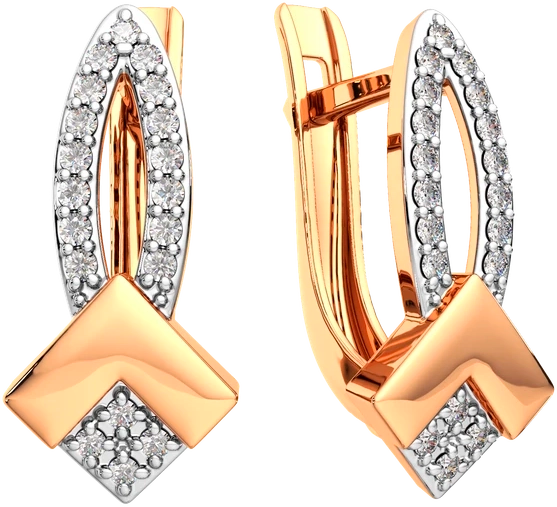Изображение товара Серьги из розового золота ZORKA 3101581.14K.R (с фианитами)