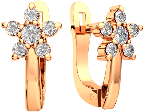 Изображение товара Серьги из розового золота ZORKA 3101616.14K.R (с фианитами)
