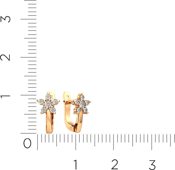 Изображение товара Серьги из розового золота ZORKA 3101616.14K.R (с фианитами)