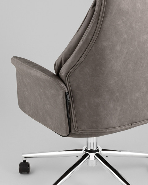 Изображение товара Кресло офисное TopChairs  Neoma (серый, экокожа)