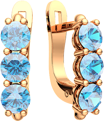 Изображение товара Серьги из розового золота ZORKA 310372/т (с фианитами)
