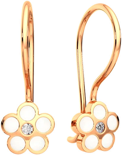 Изображение товара Серьги из розового золота ZORKA 310422А (с фианитами)