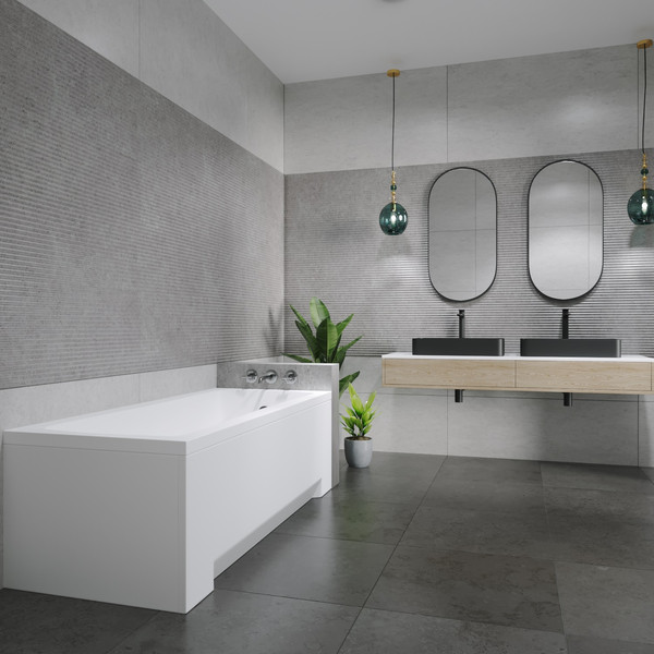 Изображение товара Ванна акриловая Lauter Bianca 170 / 21207170 (с ножками и сифоном 21Y11021 матовый черный)