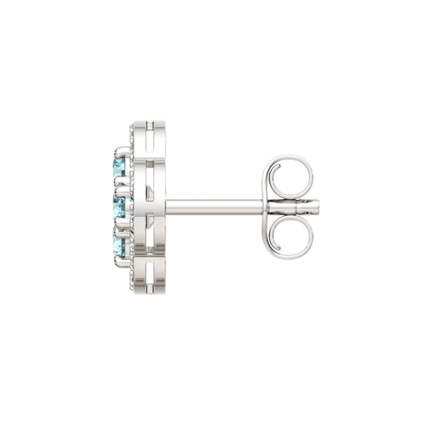 Изображение товара Серьги из серебра ZORKA 03101571.ZZ (с аквамарином и фианитами)