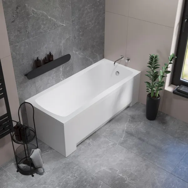 Изображение товара Ванна акриловая Lauter Bianca 170 / 21207170 (с ножками и сифоном 21Y31002 белый)