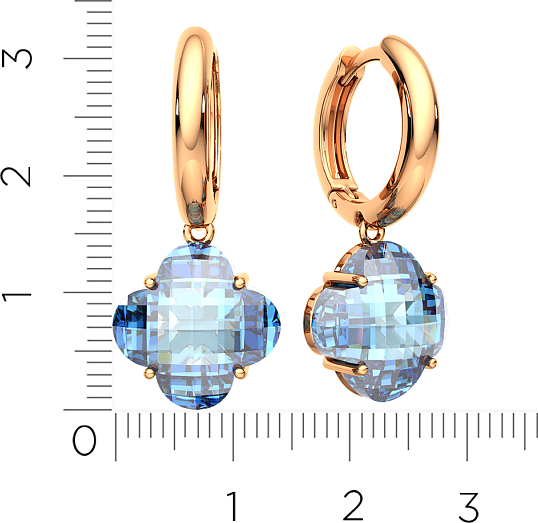 Изображение товара Серьги из розового золота ZORKA 3S40224.14K.R (с топазами)