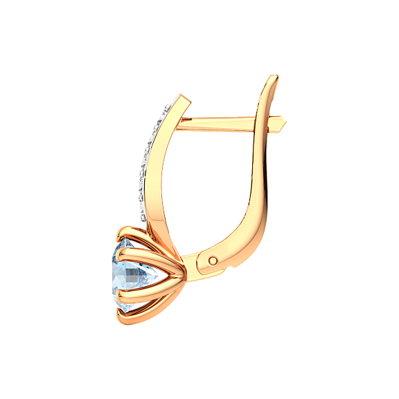 Изображение товара Серьги из розового золота ZORKA 3S40252.14K.R (с топазами и фианитами)