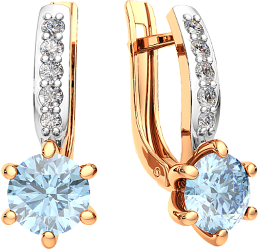 Изображение товара Серьги из розового золота ZORKA 3S40252.14K.R (с топазами и фианитами)