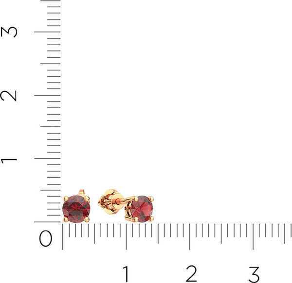 Изображение товара Серьги из розового золота ZORKA 3S50130.14K.R (с гранатами)