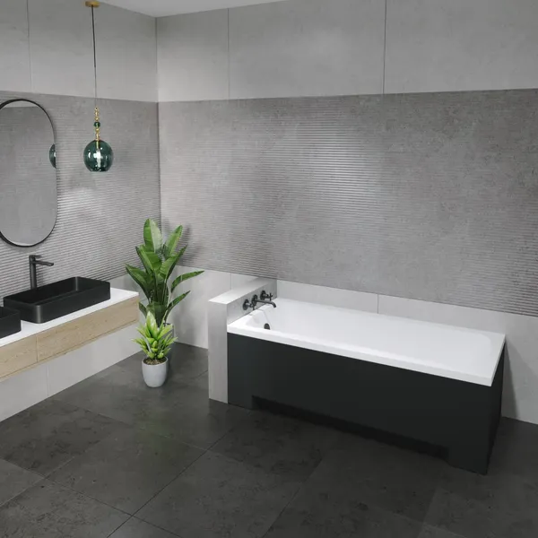 Изображение товара Ванна акриловая Lauter Bianca 170 / 21207170 (с каркасом и сифоном 21Y11021 матовый черный)