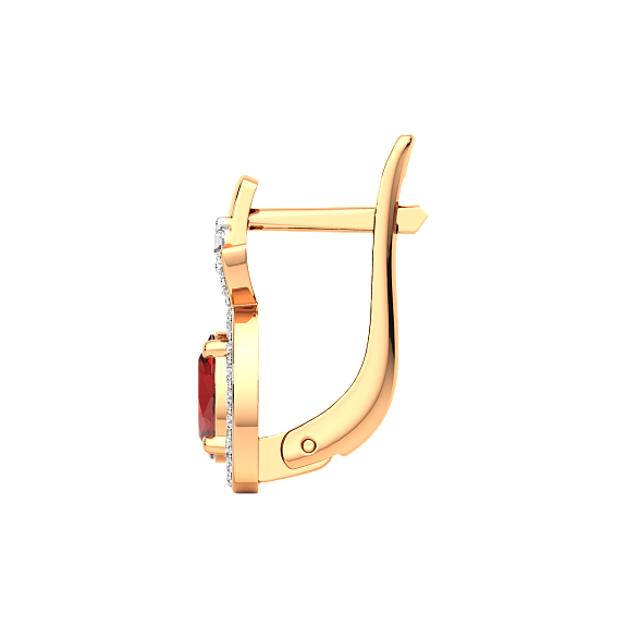 Изображение товара Серьги из розового золота ZORKA 3S50243.14K.R.ZZ (с гранатами и фианитами)