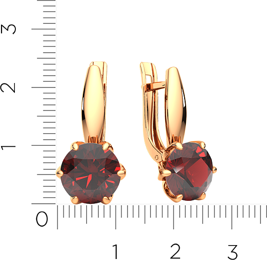 Изображение товара Серьги из розового золота ZORKA 3S50253.14K.R (с гранатами)