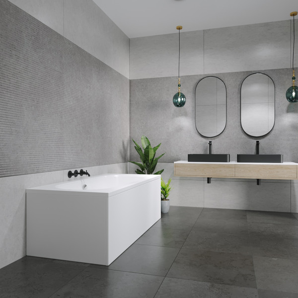 Изображение товара Ванна акриловая Lauter Ava 150 / 21208050 (с ножками, лицевым экраном белого цвета и сифоном 21Y31002 белый)