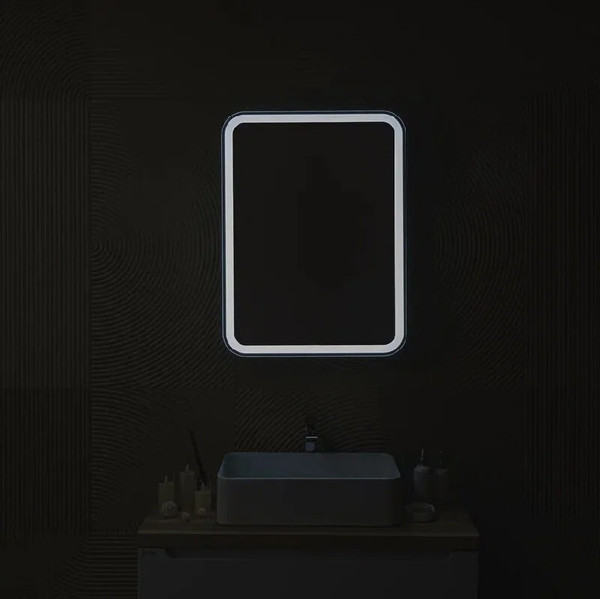 Изображение товара Шкаф с зеркалом для ванной Silver Mirrors Фиджи-Антрацит Flip 60 ИК / LED-00003042