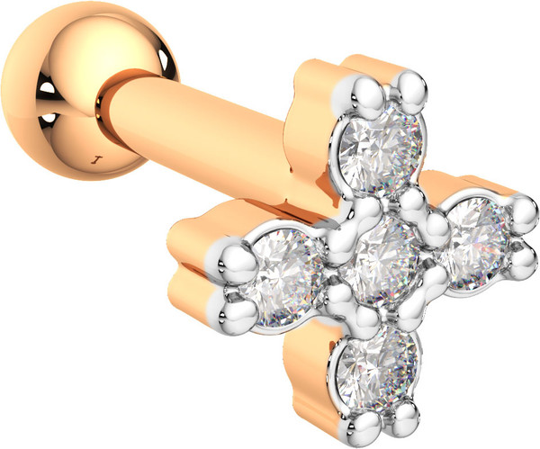 Пирсинг из розового золота ZORKA 710030.14K.R (с фианитами)