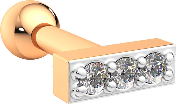 Изображение товара Пирсинг из розового золота ZORKA 710032.14K.R.ZZ (с фианитами)