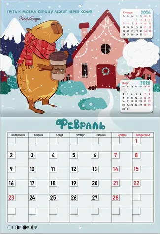 Изображение товара Календарь настенный Brauberg Планер настенный перекидной 2026г / 116953