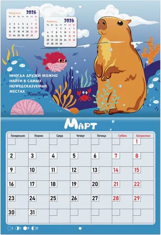 Изображение товара Календарь настенный Brauberg Планер настенный перекидной 2026г / 116953