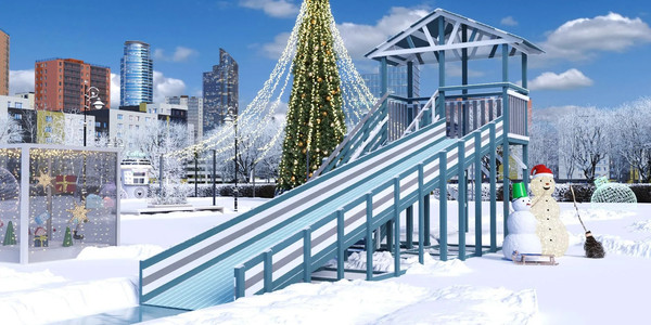 Изображение товара Горка Савушка Савушка Зима-8/1 / СЗ-08/1-ИНД (серый/индиго)