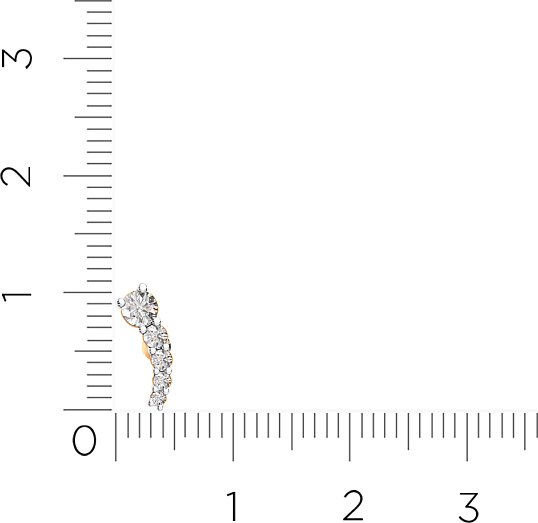 Изображение товара Пирсинг из розового золота ZORKA 710038.14K.R.ZZ (с фианитами)