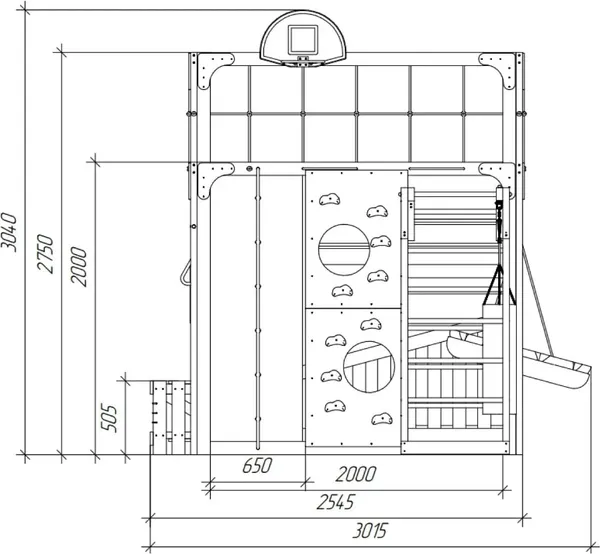 Изображение товара Игровой комплекс Савушка Куб–4 с гамаком для йоги / С-КУБ-04-МХГ-ГМК (махагон)