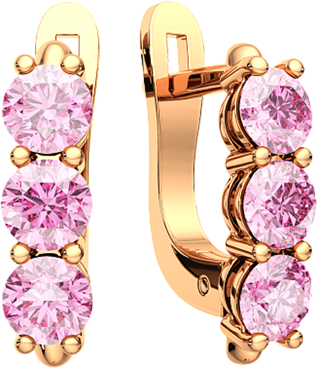Изображение товара Серьги из розового золота ZORKA 310372/р (с фианитами)