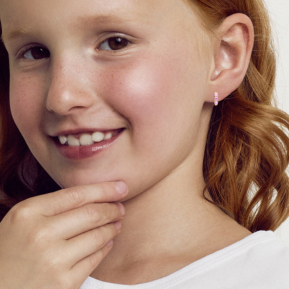 Изображение товара Серьги из розового золота ZORKA 310372/р (с фианитами)