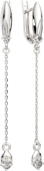 Изображение товара Серьги из серебра ZORKA 0310680.ZZ (с фианитами)